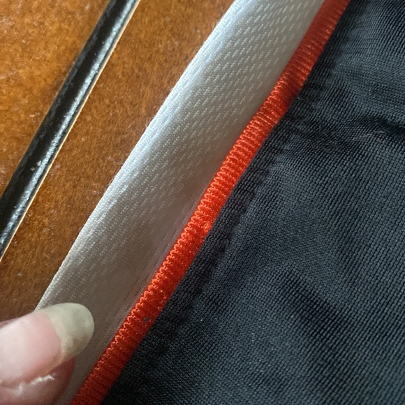 Reebok tricot pants size S (8) boys. Black white and orange/grey. - Picture 9 of 16